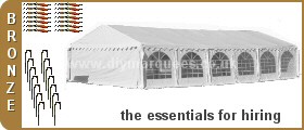 Bronze marquee hire package