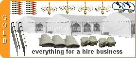 gold marquee hire package