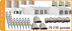 large wedding marquee package