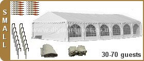 small wedding marquee package