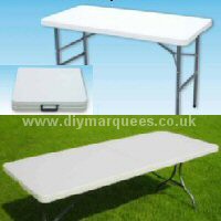 folding trestle table