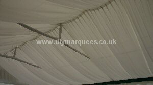 pleated marquee roof lining